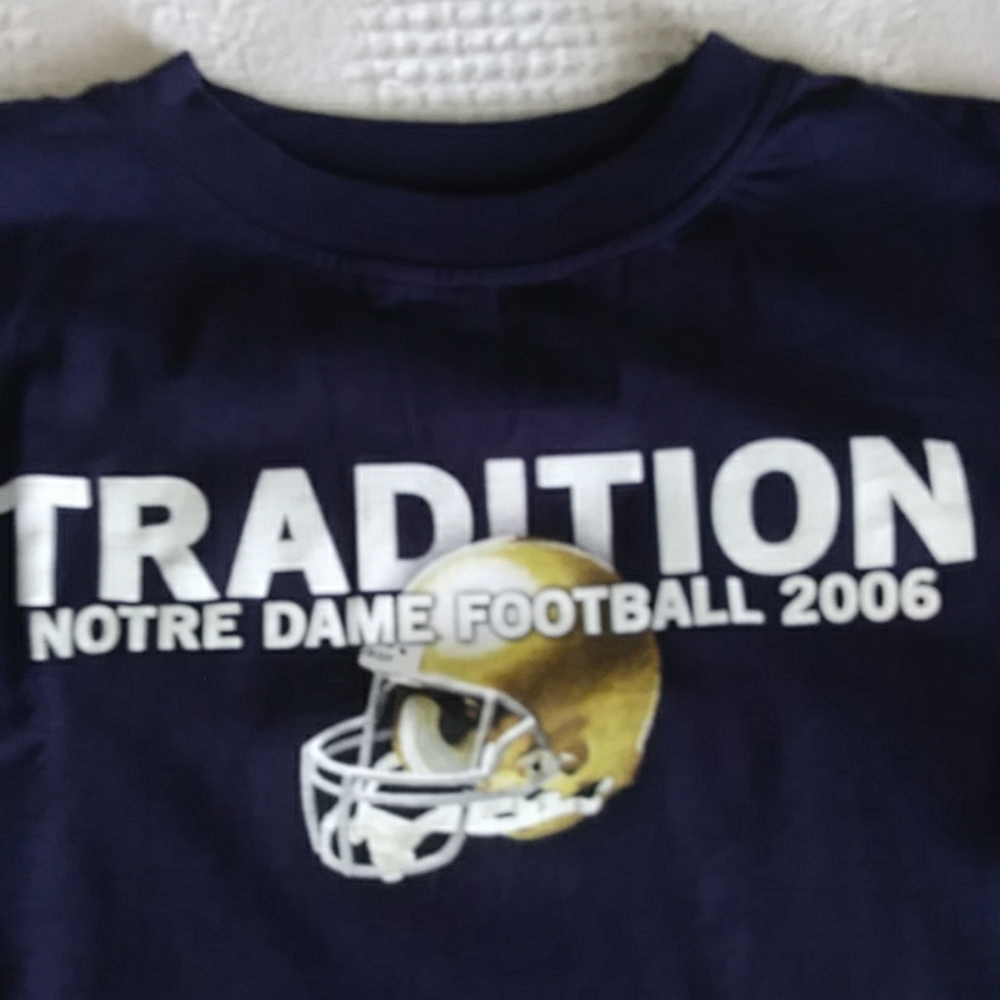Vintage 2006 Norte Dame Football t- shirt Med - Picture 2 of 7